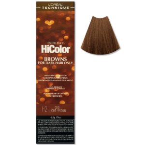 L'Oreal HiColor H2 Cool Light Brown hair colour for Dark Hair Only