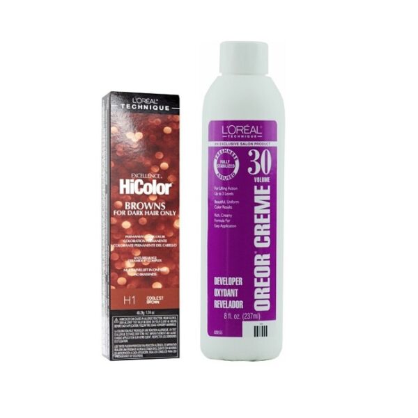 H1 Coolest Brown L'Oreal Excellence HiColor Browns for Dark Hair Only