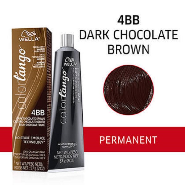 4BB Dark Chocolate Brown Wella Tango Permanent Masque Haircolor