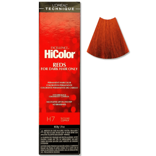 L'Oreal HiColor H7 Sizzling Copper Hair Colour For Dark Hair Only