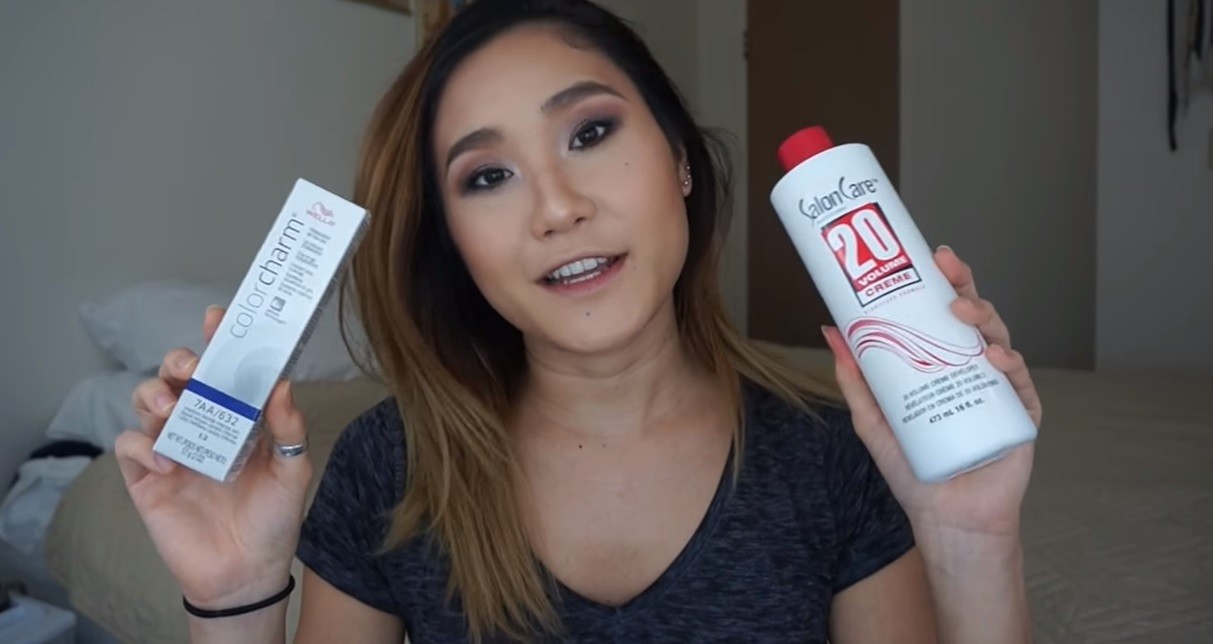 Dying My Hair Medium Blonde Intense Ash With Wella Color Charm 7AA Permanent Gel !!