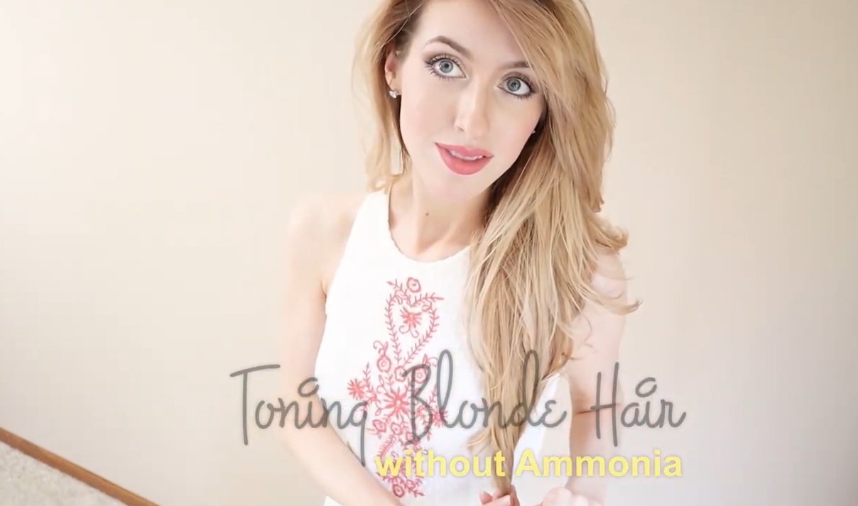 How to Tone Brassy Blonde Hair at Home WITHOUT AMMONIA! | Wella Demi Permanent Hair Color 10NA DEMO