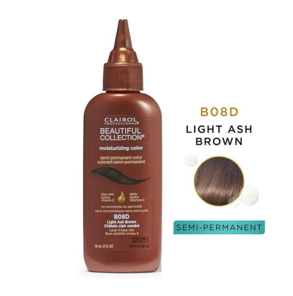 Clairol Beautiful Collection B08D Light Ash Brown Colour