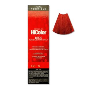L'Oreal Excellence HiColor H8 Red Fire REDS For Dark Hair Only