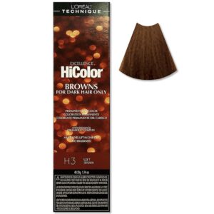L’Oreal Excellence HiColor H3 Soft Brown For Dark Hair Only
