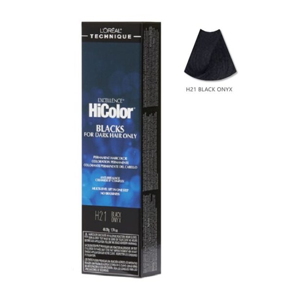L'Oreal Excellence HiColor H21 Black Onyx BLACKS For Dark Hair Only