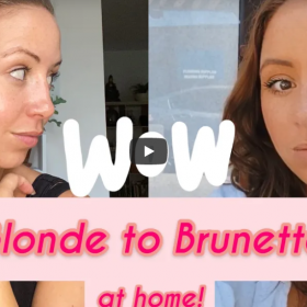 Going from blonde hair to brunette using protein filler
